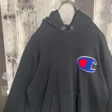 챔피온 Champion 자수 링거 풀오버 후드티 XL