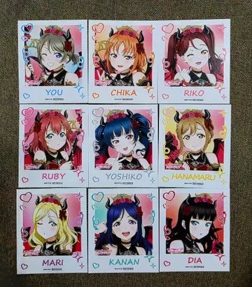 작은 악마 아이돌 혜택 폴라로이드풍 카드 러브 라이브 선샤인 9종 컴프