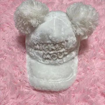 가격 인하 초레어 디즈니 미키 폼폼 포함 모자 귀 화이트 58 겨울