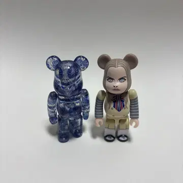 베어브릭 클리어 블루 & 피규어 베이지