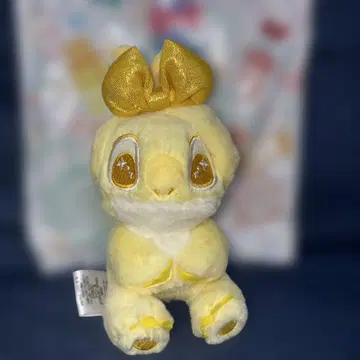 cosbi 스티치 봉제 인형 옐로우 컬러