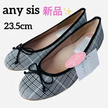 택 포함 새상품 any sis 체크 펌프스 블랙 M 23.5cm