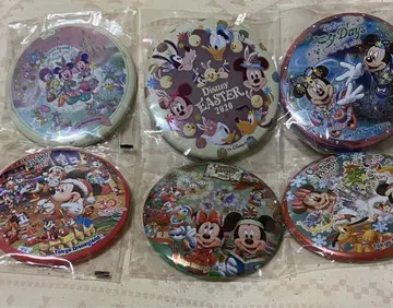 디즈니 캔뱃지 크리스마스 부활절 칠석 6개 세트 Disney