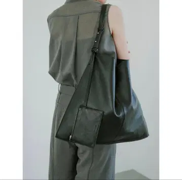 anuans 가죽 라지 숄더백 파우치 포함