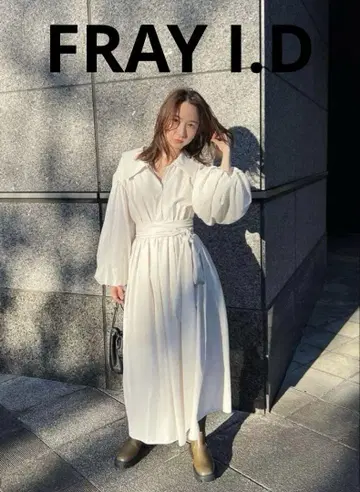 [ FRAY I.D ] 프레이아이디 벌룬 슬리브 개더 원피스