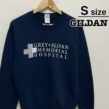 USA 구제 의류 GILDAN 맨투맨 S 네이비 그레이즈 아나토미 드라마