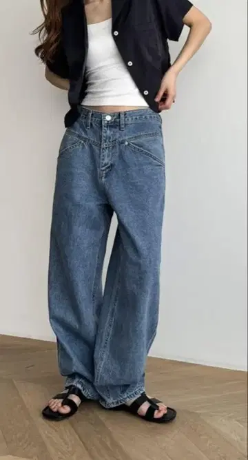 CANAL JEAN El mar 데님 팬츠