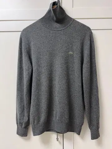 레어 Lacoste 그레이 터틀넥 스웨터 캐시미어 100%