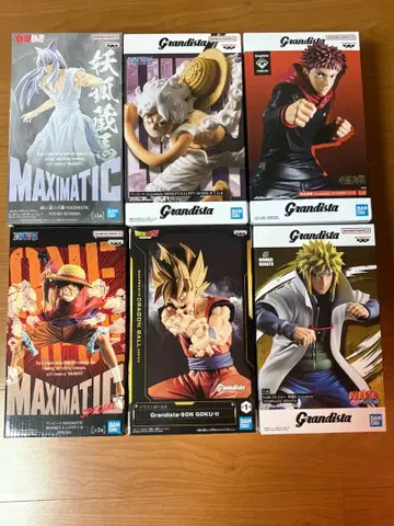 묶음 판매 원피스 드래곤볼 나루토 유유백서 외 피규어 6체