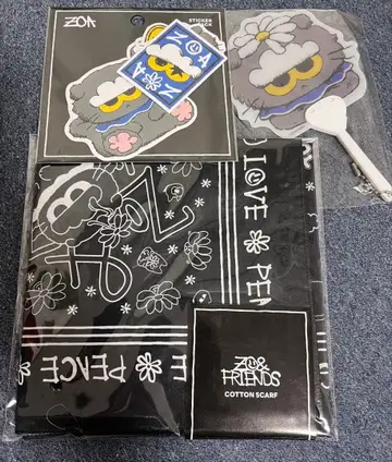 ZO&FRIENDS ZOA 스카프 씰 부채 키링