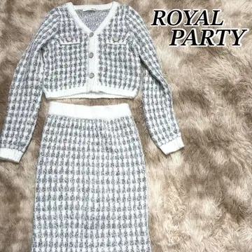 새상품급 로얄 파티 트위드 니트 셋업 가디건 여성용