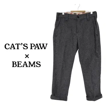 CAT'S PAW x BEAMS 남성용 슬랙스 팬츠 울 28