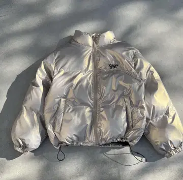 younger song 광택 다운 자켓 실버