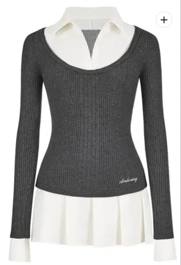 Andwang Shirt pleated mini onepiece