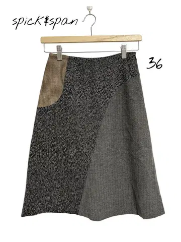 spick & span 플레어 스커트 패치워크 하의 36