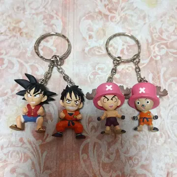 원피스 x 드래곤볼 콜라보 SD 트윈 키링 2개 세트