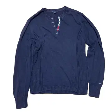 TOMMY HILFIGER 네이비 헨리넥 스웨터 L