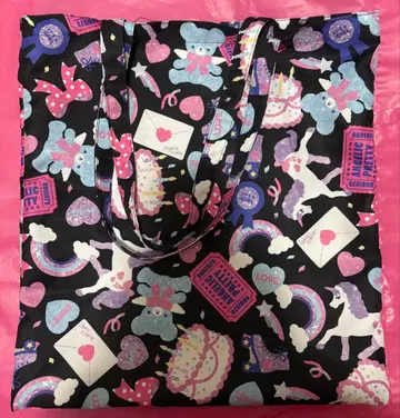 엔젤릭 프리티 Girly Sticker 토트백 블랙