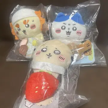 치이카와 (먼작귀) 데스크탑에서 지켜보는 걸이형 봉제 인형 3개 세트