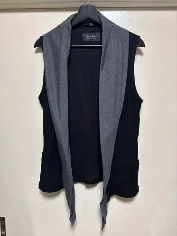 토네이도 마트 레이어드 베스트 슬리브리스 베스트 블랙/그레이 베스트