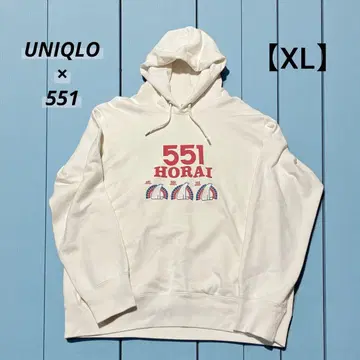 UNIQLO x 551 기업 콜라보 후드 부착 후드티 후디 XL 화이트