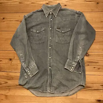 Wrangler 빈티지 웨스턴 데님 셔츠