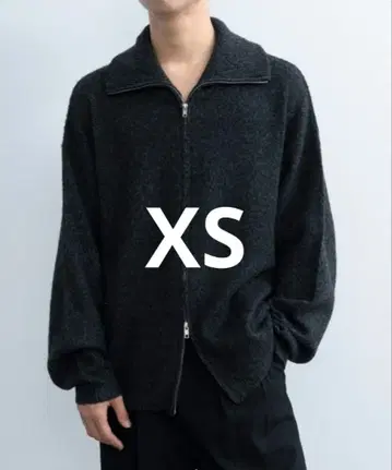 SINSS 루즈 실루엣 지퍼 니트 차콜 XS