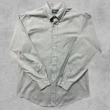 90s LANDS END 핑포인트 옥스퍼드 셔츠 그린 XL