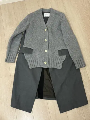 sacai 수칭 니트 코트 사이즈 2