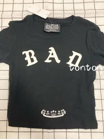 BAD BLOOD 블랙 T셔츠 반팔