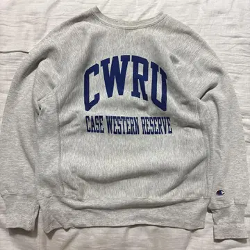 챔피온 리버스 위브 80s 트리코 태그 잉크 프린트 L 그레이