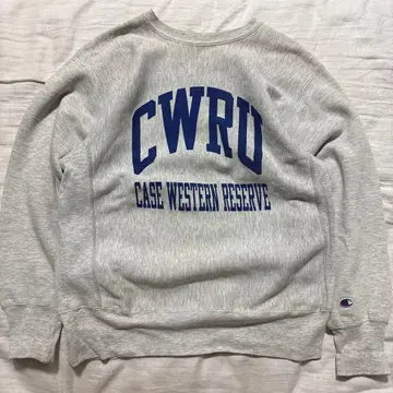 챔피온 리버스 위브 80s 트리코 태그 잉크 프린트 L 그레이