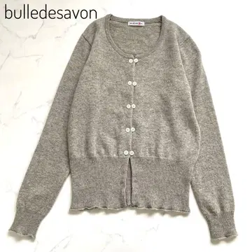 새상품급 뷔르데사봉 가디건 니트 캐시미어 혼방 울 메로우 리브