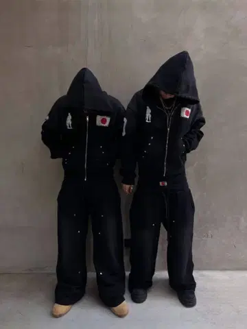 지퍼 후드티 블랙 opium y2k