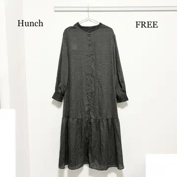 0526 Hunch 체크 무늬 전후 2WAY 티어드 원피스