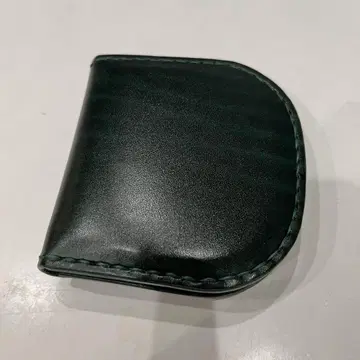 다크 그린 가죽 코인 케이스