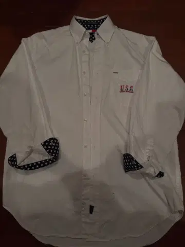 타미 힐피거 화이트 셔츠 USA 자수 레어템