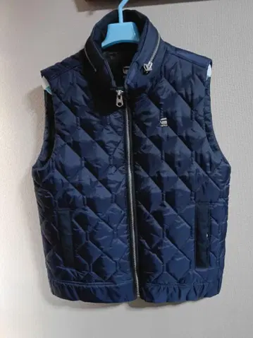 [ G-STAR RAW ] 지스타 로우 퀼팅 베스트 네이비 M
