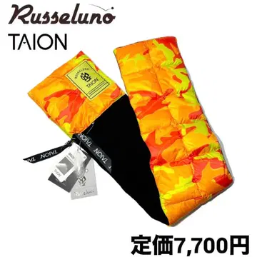 새상품 TAION x 러셀 다운 머플러 오렌지 프리 사이즈
