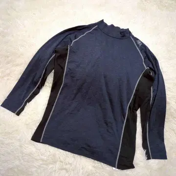 이너 스트레치 하이넥(XL) 요가 트레이닝 스포츠 네이비