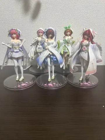 5등분의 신부 피규어 5체 세트 상자 없음