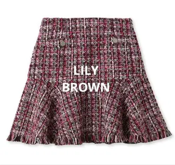 LilyBrown 프린지 트위드 미니 스커트