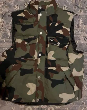 True Religion twill single needle vest