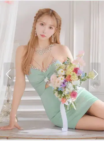 AngelR 민트 그린 홀터넥 비쥬