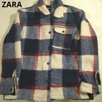 [ 새상품급 ] ZARA 체크 무늬 플리스 셔츠 자켓 LL 사이즈