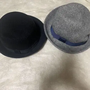 울 펠트 햇 2개 세트 그레이 블랙 여성용 모자
