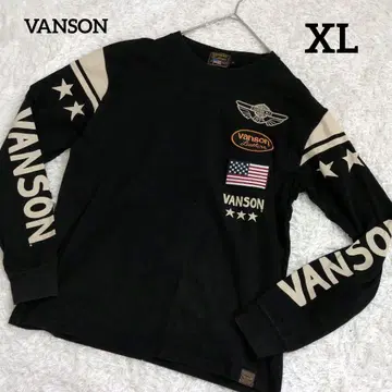 VANSON 긴팔 티셔츠 블랙 XL 사이즈
