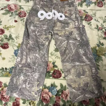 9090 카모 패턴 와이드 팬츠 리얼트리