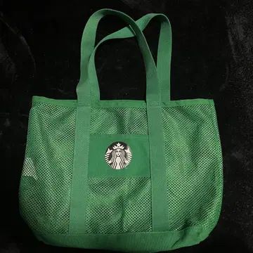 스타벅스 그린 메쉬 토트백