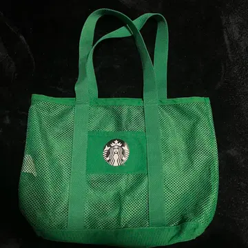 스타벅스 그린 메쉬 토트백